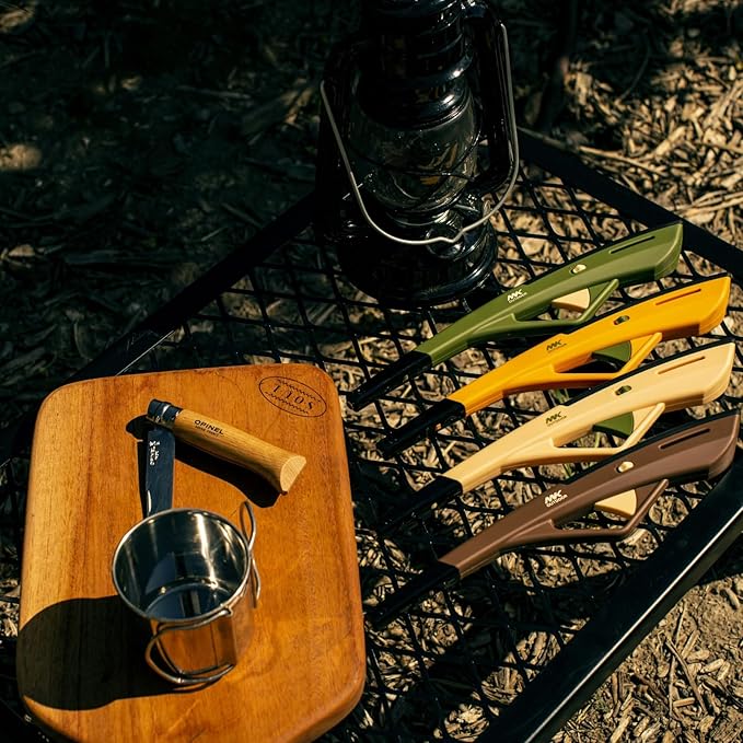 MK Lighter Outdoor Series Trail Set 4-Pack Assorted Design Multipurpose Refillable, Windproof Flame, Slipguard Candle & BBQ, Prepping & Camping Supplies, Survival Lighters