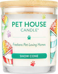 Pet House Candles, Plant-Based, Clean Burning, Long Lasting Pet Odor Candle for Home - Snow Cone