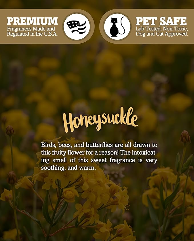 Pure Honeysuckle Wax Melts Multi Pack - Formula 117 - 2 Highly Scented 3 Oz. Bars (6 Oz. Total) - Made With Essential & Natural Oils - Flower & Floral Air Freshener Cubes Collection