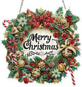 MOGTAA Christmas Diamond Art Hanging Kits for Adults Kids, Christmas Wreath Diamond Art Suncatchers, 5D Special Shape Crystal Rhinestones Window Pendant Kit for Home Garden Wall Decor