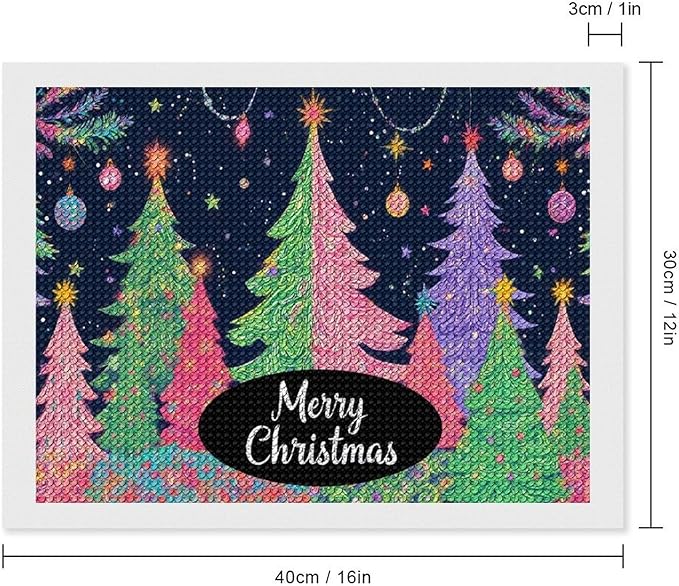 AIVKIEJK Diamond Painting Kits for Adults - Colorful Christmas Tree Painting DIY 5D Full Drill Diamond Dots Paintings with Diamonds Gem Art and Crafts Home Decor 12"x16"