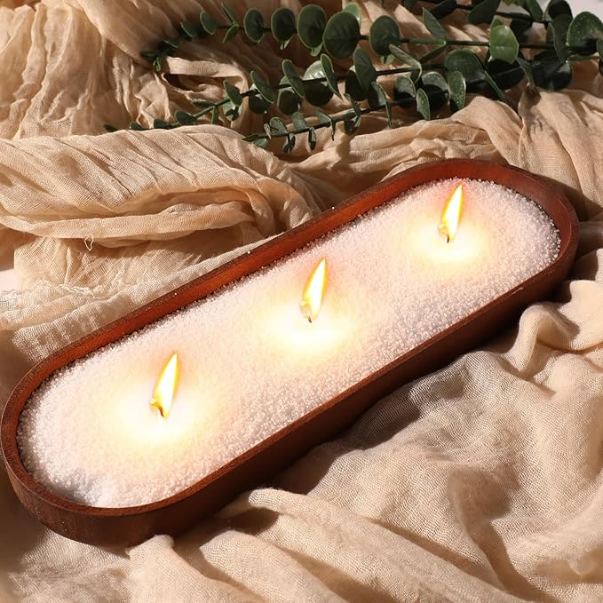MTLEE Pearled Candle 2.2 lb Sand Wax Scented Sand Candle Kit with Gift Box 50 Wicks Refillable Jar White Beaded Wax Gift Set for Friends Mother Lover Women Family(Rose)