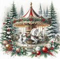 CZYWJMEI Christmas Tree 5D Diamond Painting Kits for Adults Beginners,DIY Carousel Diamond Art Kits,Full Round Drill Diamond Dot Gem Art Kits,Home Wall Decor 13.7x13.7nch