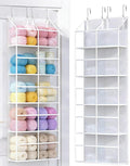 ALLTIDYUP 5 Tier Hanging Yarn Storage, 10 Clear Pockets Over the Door Organizer, Heavy Duty Oxford Fabric, Large Capacity 50lbs for Closet, Dorm Room, Pantry, Nursery, Crochet Hooks & Knitting Needles
