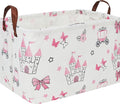 Rectangle Storage Basket with Handles,Collapsible Storage Bin,Books Box,Gift Basket(Pink Princess)