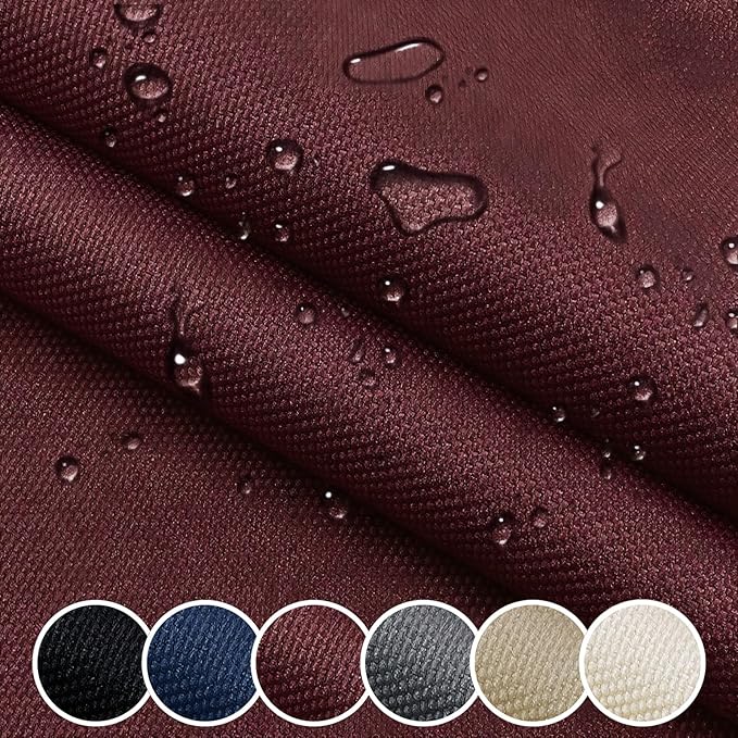 Waterproof Canvas Cloth Fabric by The Yard 60" W 600D Oxford Polyester Upholster Fabric Water Resistant Material for Outdoor Furniture Chair Cushion Cover DIY Sewing (1 Yard, Wine Red)