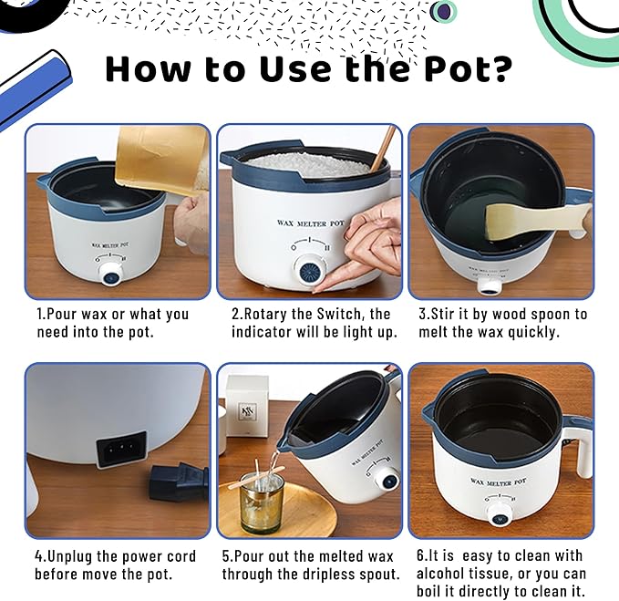 Wax Melting Pot Kit with Electric Wax Melter, Pro DIY Candle Making Supplies Kit with Digital Scale(No Battery), Heat Gun, Thermometer for Adults