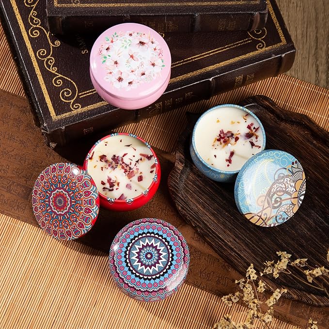 Scented Candles Gift Set for Women – 4 Pack Soy Wax Aromatherapy Candles with Essential Oils, Natural Long Lasting Candles for Stress Relief, Relaxation, Home Decor Gifts