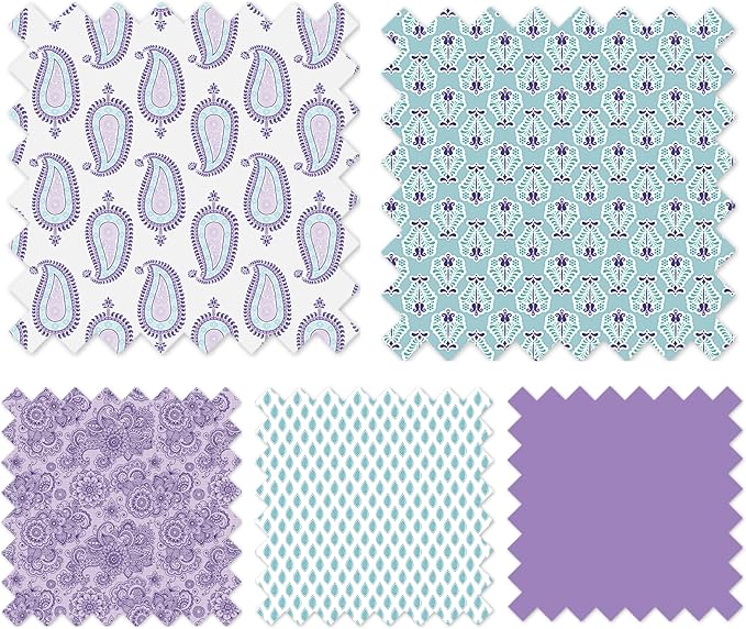 Bacati -Toy Chest Paisley Isabella Purple/Lilac/Aqua Girls