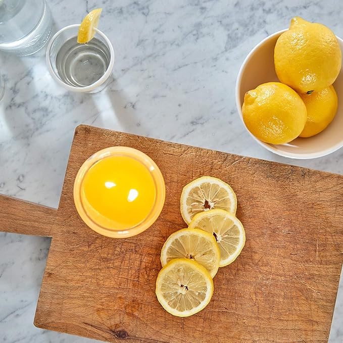 Village Candle Fresh Lemon Large Apothecary Jar, Scented Candle, Yellow, 21.25 oz.