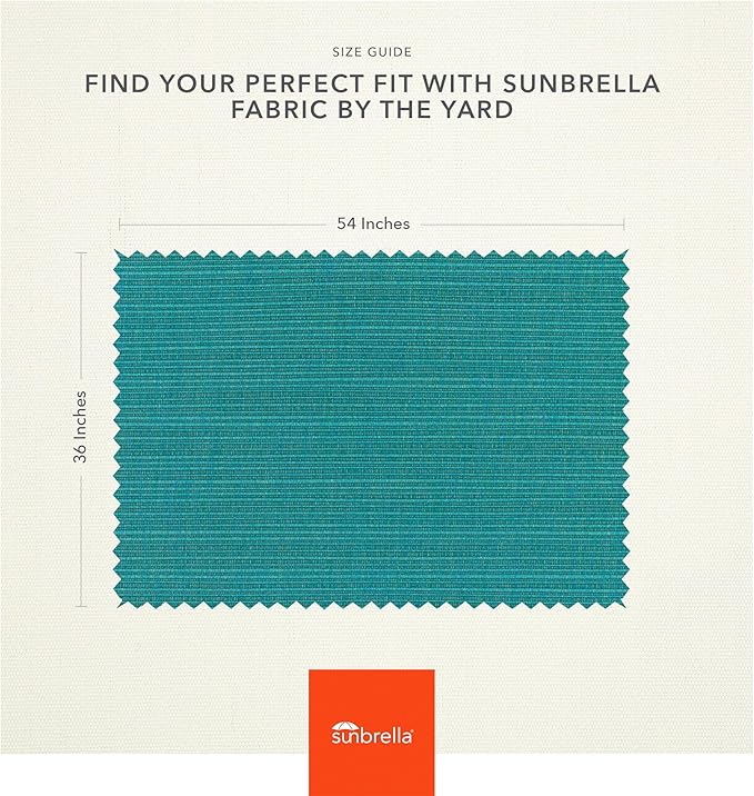Sunbrella Outdoor Fabric by The Yard | Dupione Deep Sea (Textured) | Official Sunbrella Seller | Indoor or Outdoor Upholstery Fabric for Chairs, Cushions, Drapery, Pillows, Furniture