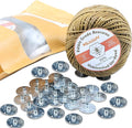 MILIVIXAY 100% Organic Thick Hemp Candle Wick with Natural Beeswax Coating, 200 FT Spool, Thick Size (2.0mm)+ Wick Sustainer Tabs (200PCS).