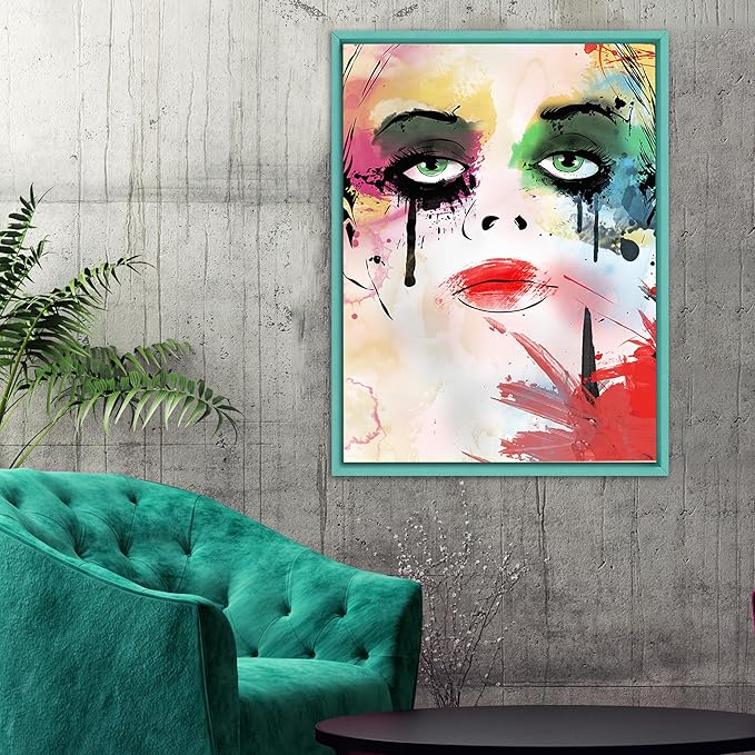 Pixy Canvas Floater Frame 10x20 for 1-1/2 (1.5) inch Deep Canvas Paintings/Canvas Prints/Wood Canvas Panels/Wall Art/Wall Decor/Home Decor/Artwork (Lucite Green, 10 x 20 inch, Portrait)
