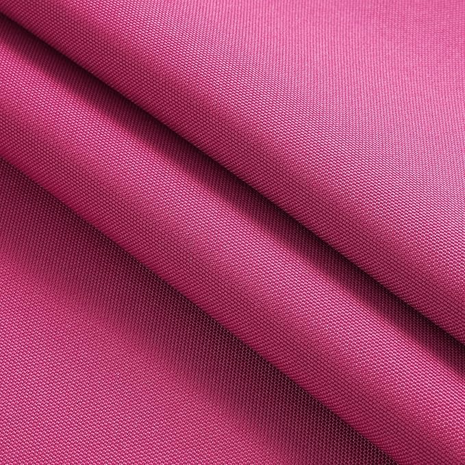 Thickened Waterproof Canvas Fabric by The Yard, 1200D 58" W Outdoor Upholstery Material Heavy Duty Fabric Water Resistant Sewing Material for Chair Patio Cushion Purse Bag, 6 Yard Hot Pink