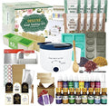 PIUH Deluxe Soap Making Kit for Soap Making, DIY Soaps Making Full Set Kits Includes Soap Melter, 4 lb Soap Base, 8 Essencial Oils, Silicone Loaf Molds & Scraper, Cutters, 8 Dyestuffs for Adults Gift