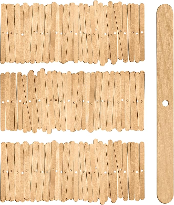 VViViD Wooden Candle Wick Holder Clips 150 pcs Kit, Centering Devices for Candle Making, 4.5 inch Long