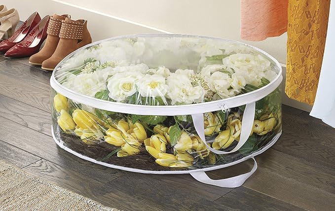 Whitmor Clear Everyday Wreath Bag (Pack of 6)