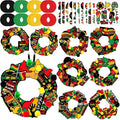 Hollowfly 48 Sets Juneteenth Wreath Craft Kits DIY Juneteenth Wreath Hanging Ornaments African American Paper Arts Craft with Stickers Gifts for June 19th Freedom Independence Day Party Activities