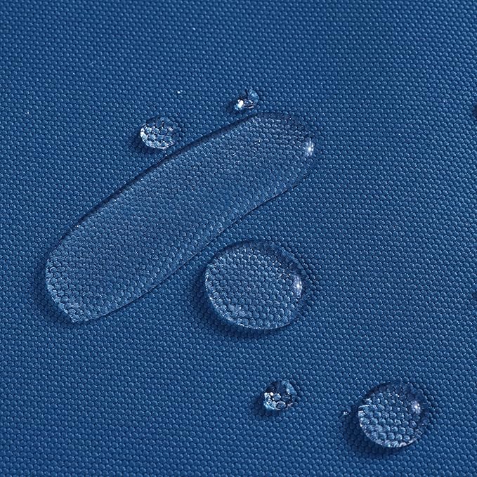 1200D Thicken Waterproof Canvas Fabric by The Yard 58" W Water-Resistant Polyester Fabric Heavy Duty Outdoor Upholstery Material for Chair Patio Cushion Furniture Cover Sewing DIY, 1 Yard Ocean Blue