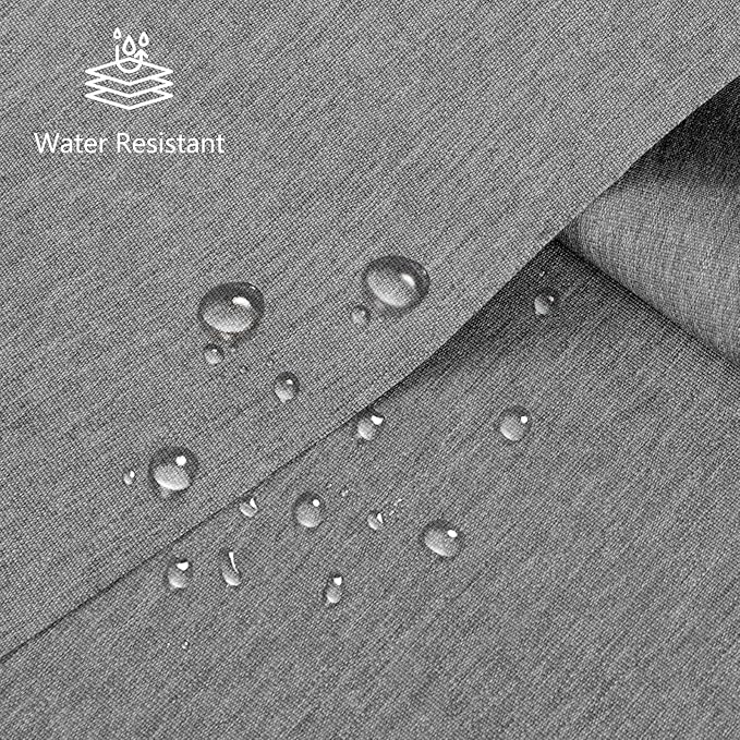 Waterproof Canvas Fabric by The Yard, 58inch 600D Upholstery Fabric Polyester Material Outdoor Water Resistant Material for Sewing Chair Patio Cushion Bag Sofa Seat Repair, 2 Yard Flaxen Grey