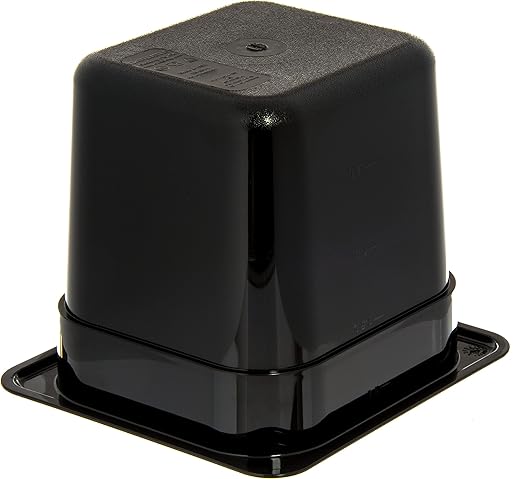 Carlisle FoodService Products Storplus High Heat Food Pan, 1/6 Size, 6 Inches Deep, Black, 2.35 L Capacity, High Heat Plastic, Unfinished, Cooking Pan, No Lid, No Components Included (Pack of 6)