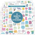 bloom daily planners Inspirational & Motivational Quotes Planner Stickers (8 Sheets / 200+ Stickers) - Hand-Lettered Positive Cute Aesthetic Quotes for Decorating Organizers, Scrapbooks, Laptops, etc.