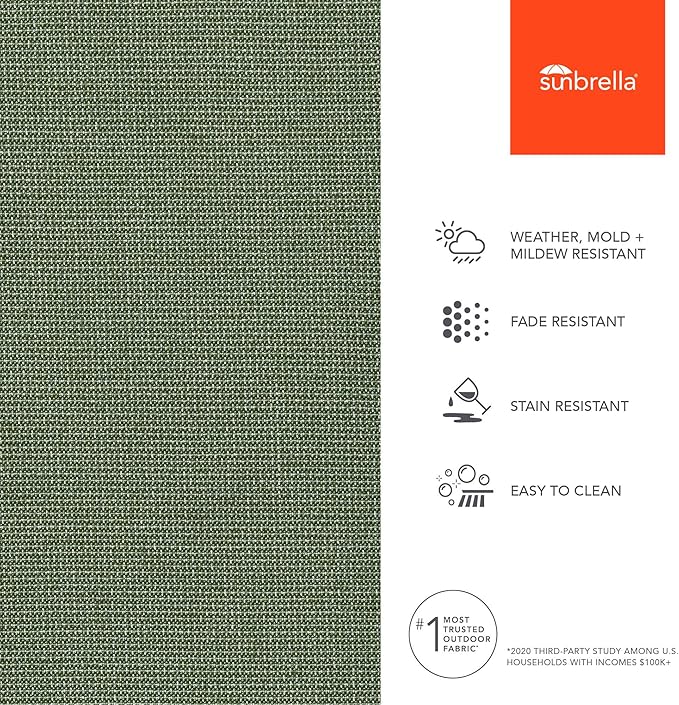 Sunbrella Outdoor Fabric by The Yard | Bliss Aloe (Solid) | Official Sunbrella Seller | Indoor or Outdoor Upholstery Fabric for Chairs, Cushions, Drapery, Pillows, Furniture