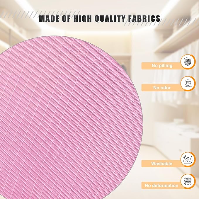Hanging Closet Organizer, Easy Mount Foldable 5-Shelf Hanging Closet Wardrobe Storage Shelves, Clothes Handbag Shoes Accessories Storage, Washable Oxford Cloth Fabric, Pink