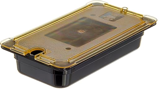 Carlisle FoodService Products Storplus High Heat Food Pan Steam Table Pan, Chafing Pan for Catering, Buffets, Restaurants, High Heat Plastic, 1/3 Size 2.5 Inches Deep, Black, (Pack of 6)
