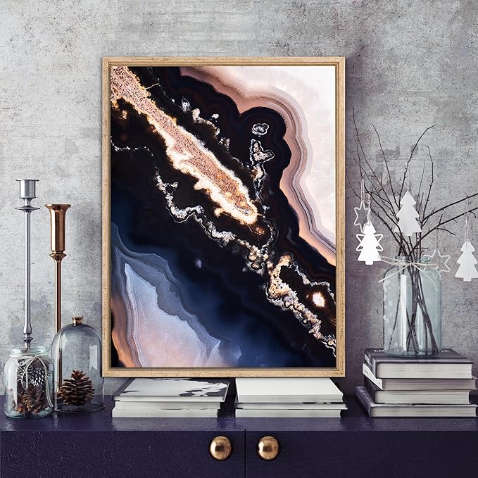 Pixy Canvas Floater Frame 32x40 for 3/4 (0.75) inch Deep Canvas Paintings/Canvas Prints/Wood Canvas Panels/Wall Art/Wall Decor/Home Decor/Artwork (Scratched Gold & Cream, 32 x 40 inch, Portrait)
