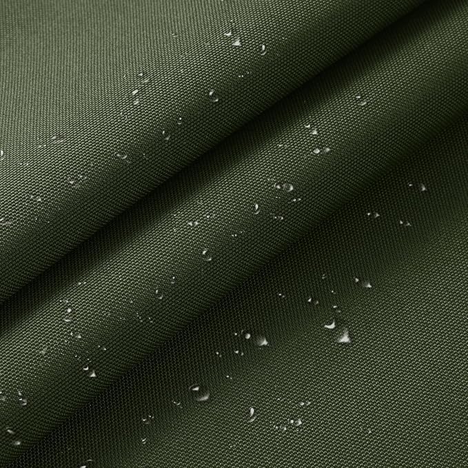 1200D Thicken Waterproof Canvas Fabric by The Yard 58" W Water-Resistant Polyester Fabric Heavy Duty Outdoor Upholstery Material for Chair Patio Cushion Furniture Cover Sewing DIY, 5 Yards Army Green