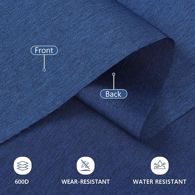 Waterproof Canvas Fabric by The Yard, 58inch 600D Upholstery Fabric Polyester Material Outdoor Water Resistant Material for Sewing Chair Patio Cushion Bag Sofa Seat Repair, 1 Yard Light Blue