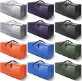 VELVETSURE 12 Pack Heavy Duty Extra Large Moving Bags W/Backpack Straps - Strong Handles & Zippers, Storage Totes For Space Saving, Fold Flat, Alternative to Moving Box and Storage Bin, Multicolor