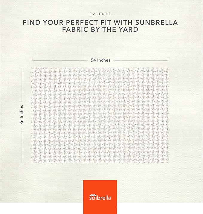 Sunbrella Outdoor Fabric by The Yard | Bliss Linen (Solid) | Official Sunbrella Seller | Indoor or Outdoor Upholstery Fabric for Chairs, Cushions, Drapery, Pillows, Furniture