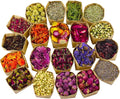 20 Pack*0.28oz Organic Dried Flowers|Linen Bag&Bamboo Clamp,Gluten-Free,Candle Soap Making,Lavender,Pink Rose,Jasmine and More