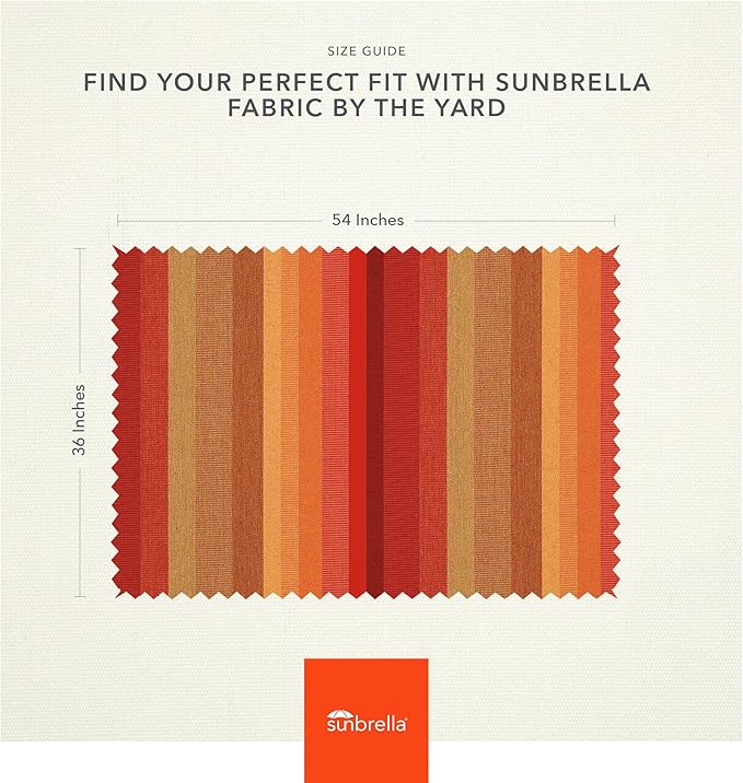 Sunbrella Outdoor Fabric by The Yard | Astoria Sunset (Striped) | Official Sunbrella Seller | Indoor or Outdoor Upholstery Fabric for Chairs, Cushions, Drapery, Pillows, Furniture