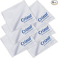 Crizal Eyeglass Cleaning Cloths – 6 Pack Premium Microfiber – Designed & Tested for AR-Coated Lenses – Trusted by Optical Professionals