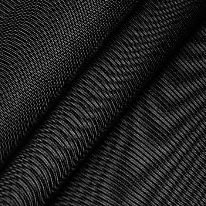Foreate Waterproof Canvas Fabric by The Yard 600D Fade & UV Resistant Indoor Outdoor Oxford Fabric 58” W Upholstery Polyester Material for Patio Chairs Tent Camping DIY, 1 Yard Black