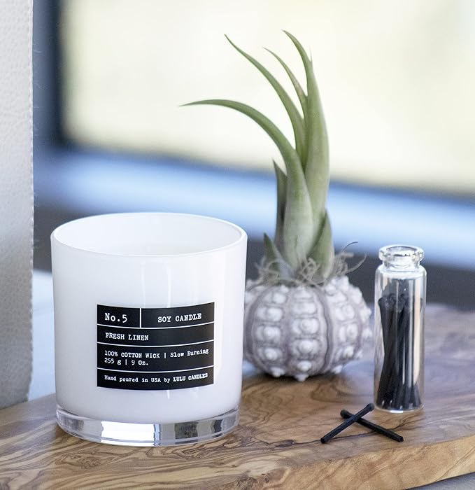 Lulu Candles | Sweet Pea, Jasmine & Apple | Luxury Scented Soy Jar Candle | Hand Poured in The USA | Highly Scented & Long Lasting- 9 Oz.