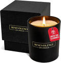 Benevolence LA Clearance Candle Rose & Sandalwood Christmas Scented Candles | Soy Candles, Black Holiday Candle for Home | Gifts for Women and Men | Home Fragrance | Aromatherapy | 6oz