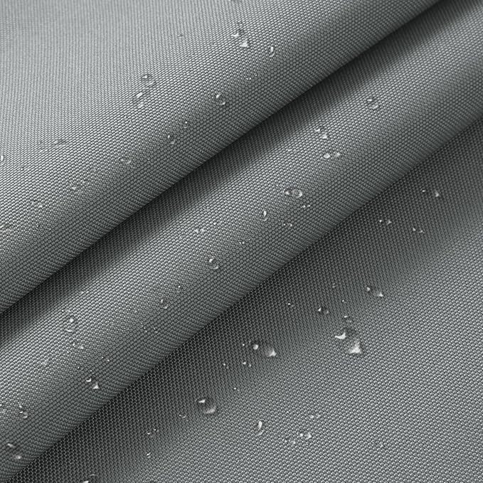 1200D Thicken Waterproof Canvas Fabric by The Yard 58" W Water-Resistant Polyester Fabric Heavy Duty Outdoor Upholstery Material for Chair Cushion Furniture Cover Sewing DIY, 15 Yards Silver Grey