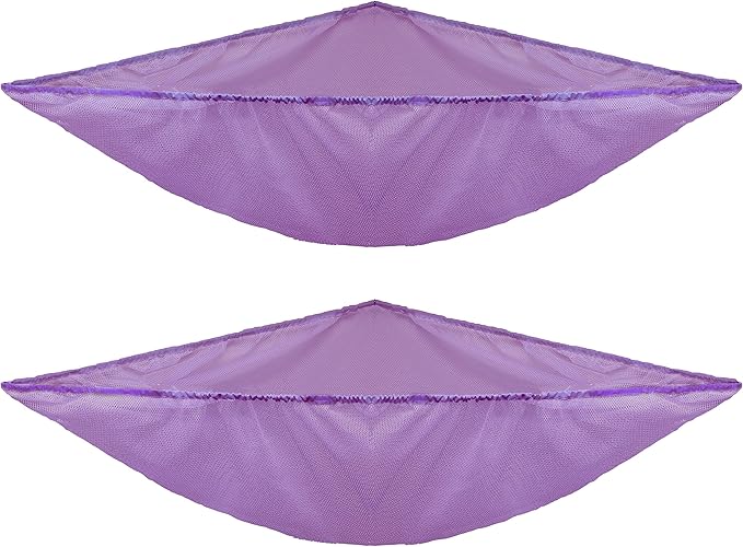 Simple Houseware 2 Pack Stuffed Animal Toy Hammock Net, Corner Wall Storage for Kids Room, Purple