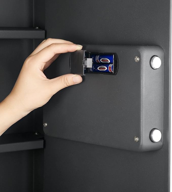 In-Wall Safe with Electronic Keypad and 2 Manual Override Keys - Protect Money, Jewelry, and Passports at Home or Business by Paragon Safes (Gray)