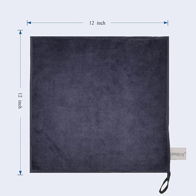 Microfiber Cleaning Cloth Ultra Absorbent & Soft Micro Fiber Cloth for Cleaning for House Kitchen Boat Microfiber Towels for Cars Window Cleaner (12"x12") Grey-6 Pack