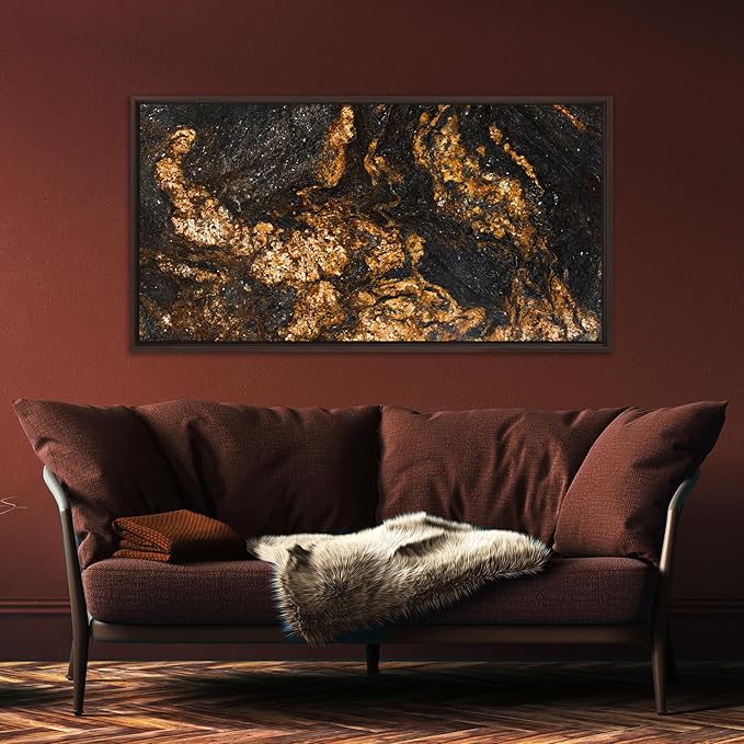 PIXY CANVAS Floater Frame 12x36 for 3/4 (0.75) inch Deep Canvas Paintings/Canvas Prints/Wood Canvas Panels/Wall Art/Wall Decor/Home Decor/Artwork (Dark Walnut, 12 x 36 inch, Landscape)