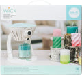 We R Memory Keepers, Wick Candle Making Kit, Includes 3 pounds of Paraffin Wax, 72 inches of Cotton Wick, 3 Rubber Stoppers, Pigment, Molds, Mixing Chart, Compatible with Beeswax, Soy and More
