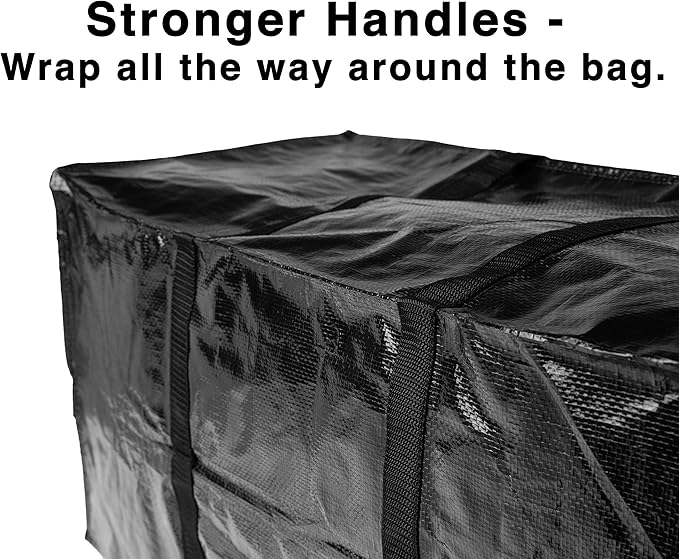 BAG-THAT! 10 Moving Bags Heavy Duty Extra Large Stronger Handles Wrap Storage Totes Zippered Reusable Packing Bags Moving Supplies Storage Boxes Storage totes Moving Boxes Packing Supplies Packing Box