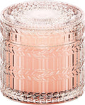 Hidden Label Sandalwood Rose Scented Candle with Crackling Wood Wick, 7.4oz Pink Soy Candle for Home Scented, 55H Clean Burn, Non-Toxic Aromatherapy Candle for Relaxation, Romance & Gifting