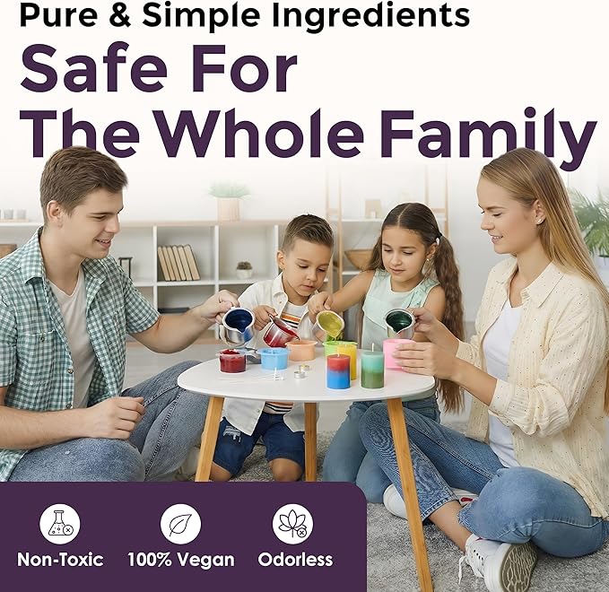 Purple Candle Dye - Made in The USA - Premium Colorants - Highly Concentrated - Popular Colors for Paraffin or Soy Wax - Great for Professionals or Hobbyist - 50 Dye Chips