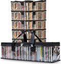 Made Easy Kit CLEAR VIEW Media Storage Bag for CDs, & Video Game Cases- Protect your Collection & Preserve the Quality of your Cases - Stackable, Space-Saving, Fits 50 (Black CD, 6-Pack)